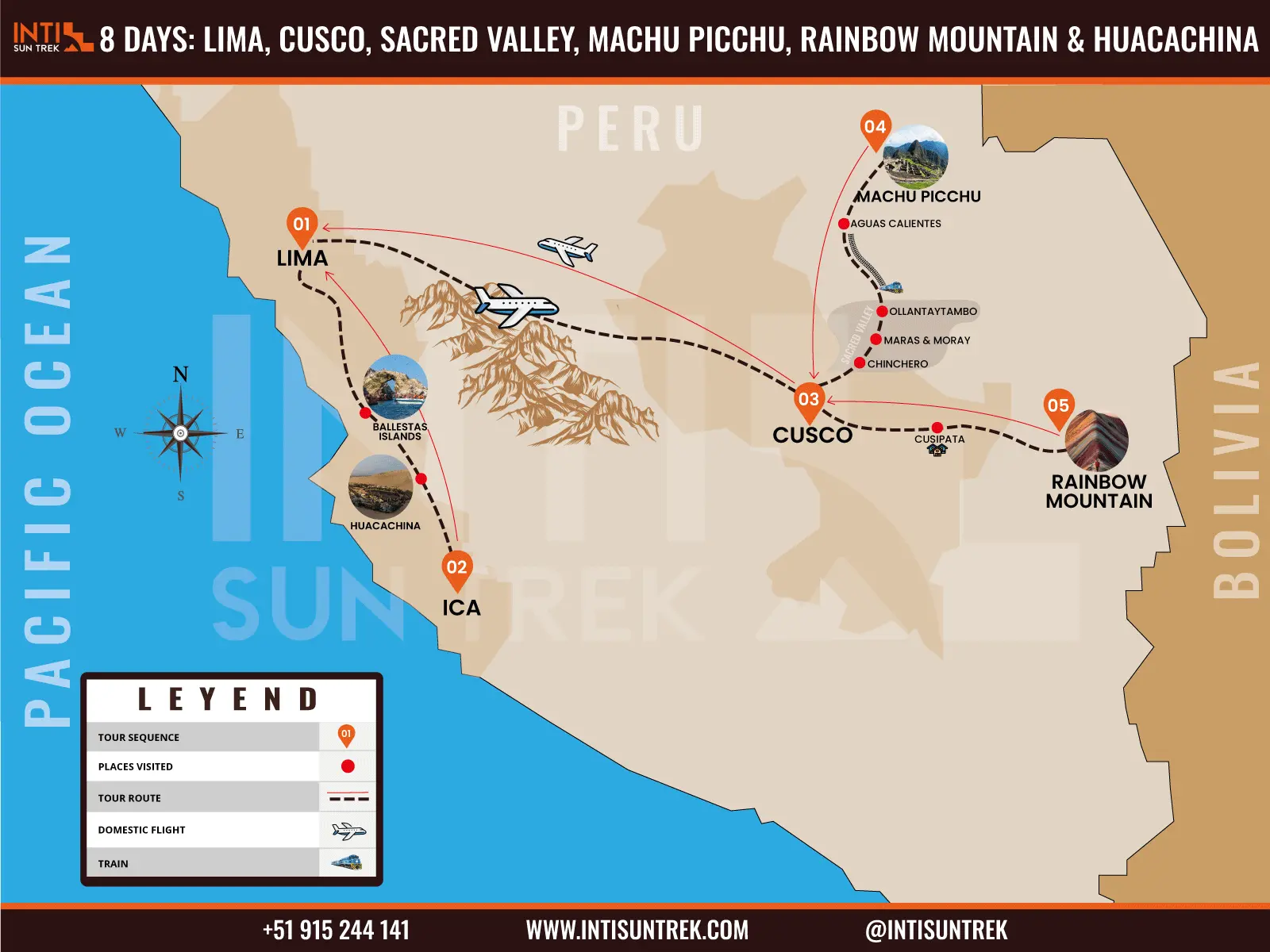 peru-eight-day-tour-route-map-lima-cusco-sacred-valley-machu-picchu
