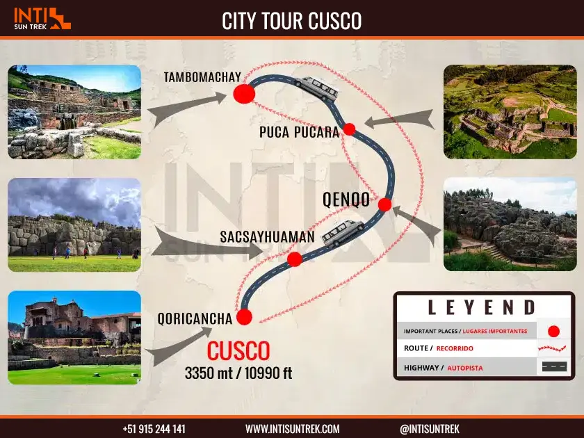 cusco city tour map peru