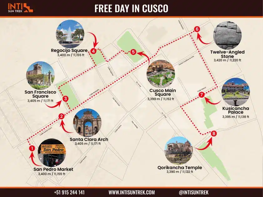 Best Peru Tours 11 Days Lima, Paracas, Nazca, Cusco, Machu Picchu, Puno 5 cusco free day tourist map peru intisun trek